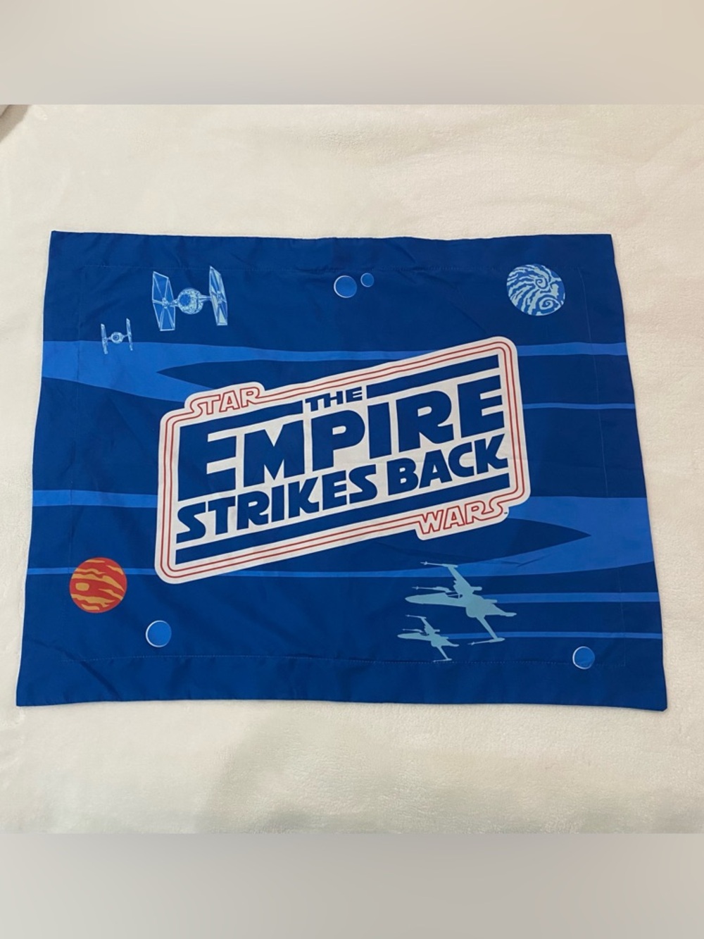 VINTAGE Star Wars The Empire Strikes Back Pillowcase X Wings Tie Fighters HTF 🌌